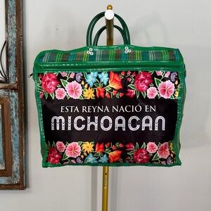Mexican Mercado bag Bold Floral 'Michoacan Farmers Market Tote  EUC